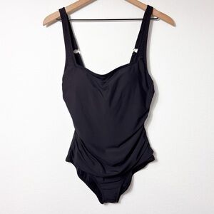 ANNE COLE BLACK WOMEN ONE PIECE SWIMSUIT SIZE LARGE BRAND NEW WITH TAGS